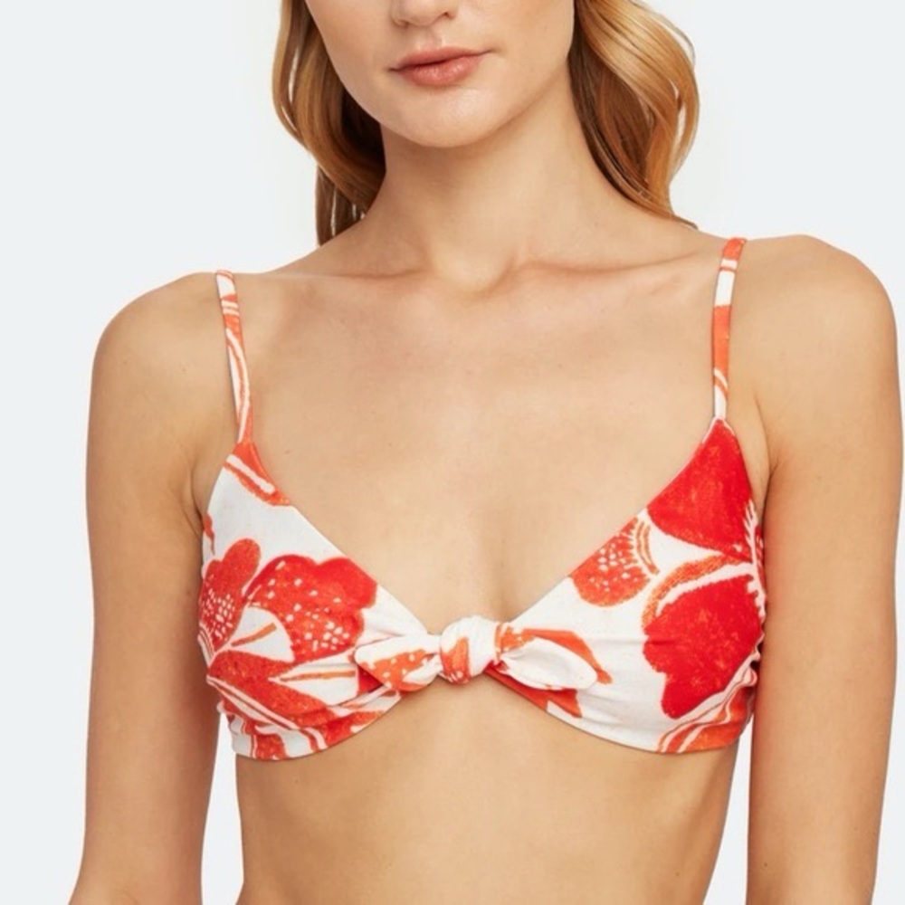 Mara Hoffman Carla Bikini Top Red Multi Medium